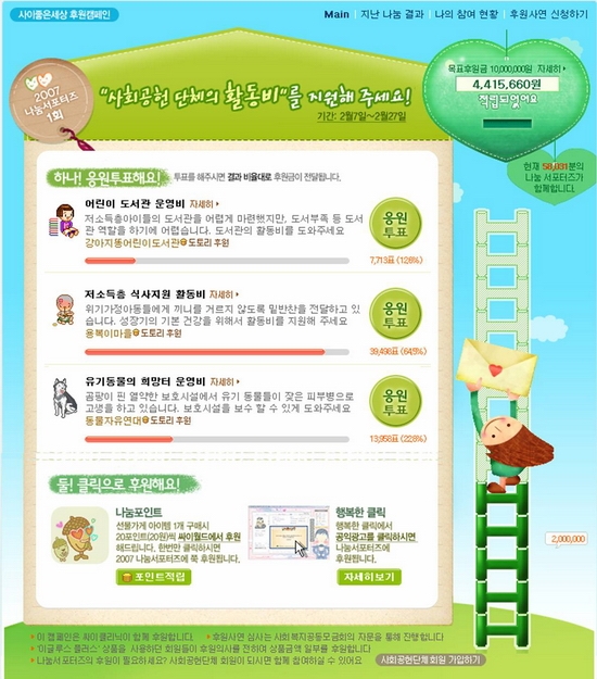 싸이월드 2007 나눔서포터즈