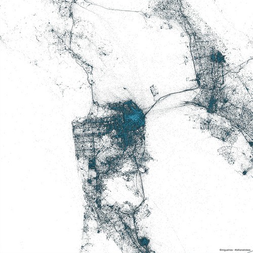 샌프란시스코 트위터 메시지 지도