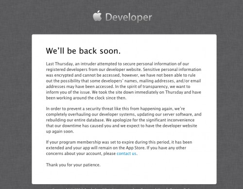 apple dev website