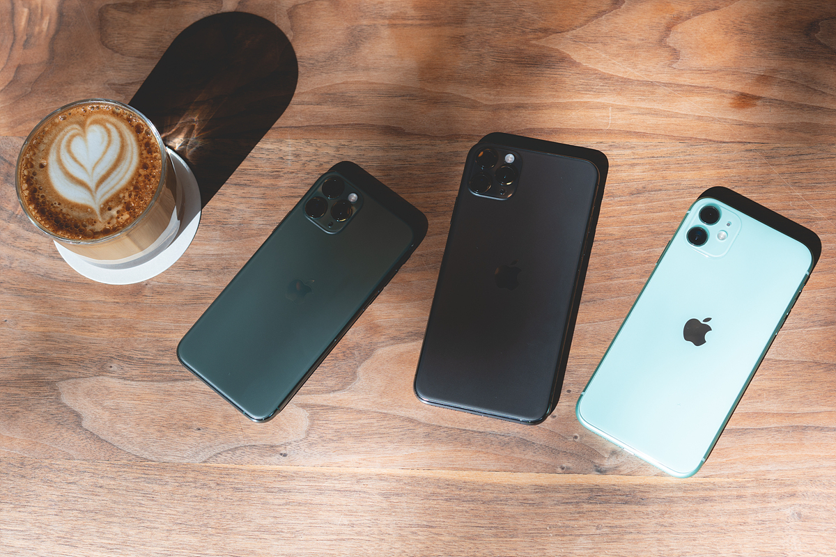▲  (왼쪽부터) 아이폰11 프로, 아이폰11 프로 맥스, 아이폰11