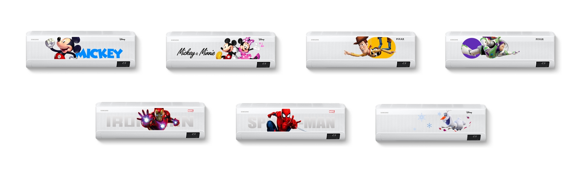 ▲  삼성전자 벽걸이 무풍에어컨 디즈니 컬렉션, 일반 패널과 교체해 쓸 수 있다