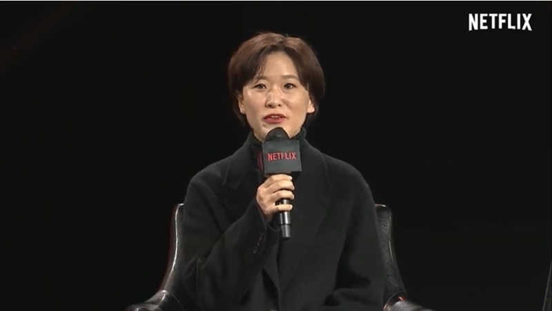 ▲  박현진 감독이 영화 '모럴센스'에 대해 이야기하고 있다. (사진=넷플릭스 콘텐츠 로드쇼 영상 갈무리)
