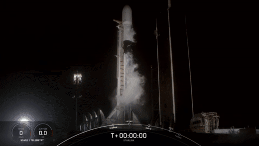 ▲  지난 3월 14일(현지시각) 스페이스X가 팰콘9 로켓을 발사하고 있다. (사진=스페이스X 유튜브 갈무리)