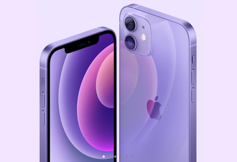 ▲ 애플의 플래그십 스마트폰 아이폰 12, 최근 신규 색상 '퍼플'이 추가됐다 (사진=애플)