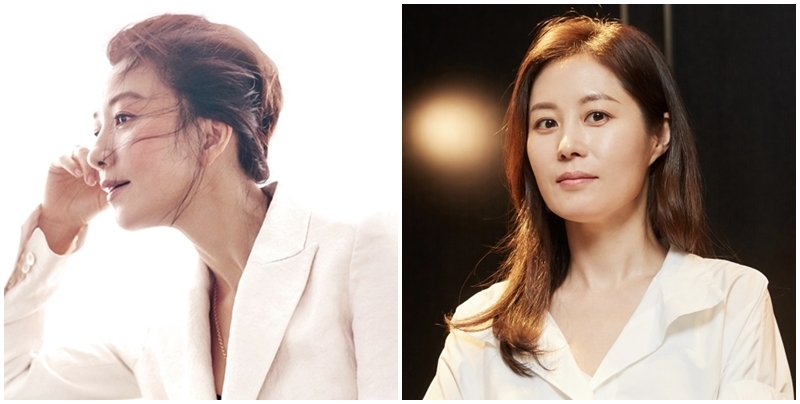 ▲ 배우 김희애(왼쪽)와 문소리. (사진=YG엔터테인먼트, 씨제스 홈페이지 갈무리)