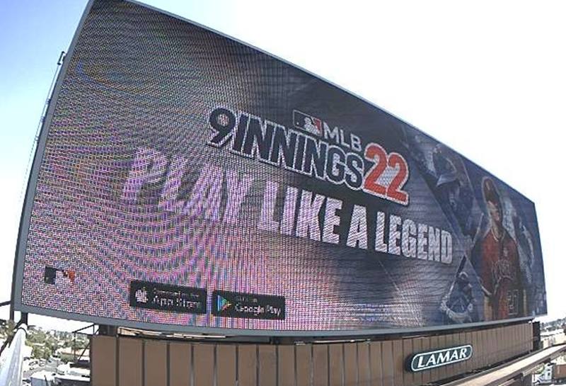 ▲ 'MLB 9이닝스 22'의 로스앤젤레스(LA) 캠페인 이미지. (사진=하이브스택)