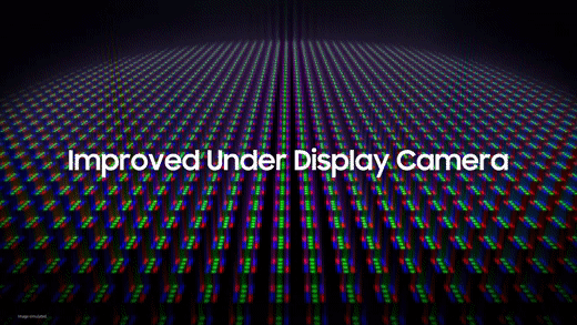 ▲ 갤럭시 Z 폴드4는 UDC 픽셀 배치를 새롭게 해 카메라 시인성을 높였다. (사진=갤럭시언팩 영상 갈무리)