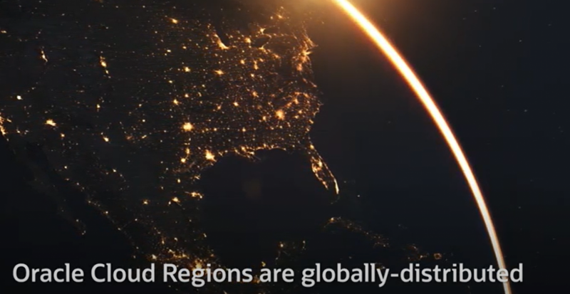 ▲ 오라클 리전(데이터센터) 소개 이미지.(사진=오라클 홈페이지 영상 캡처)