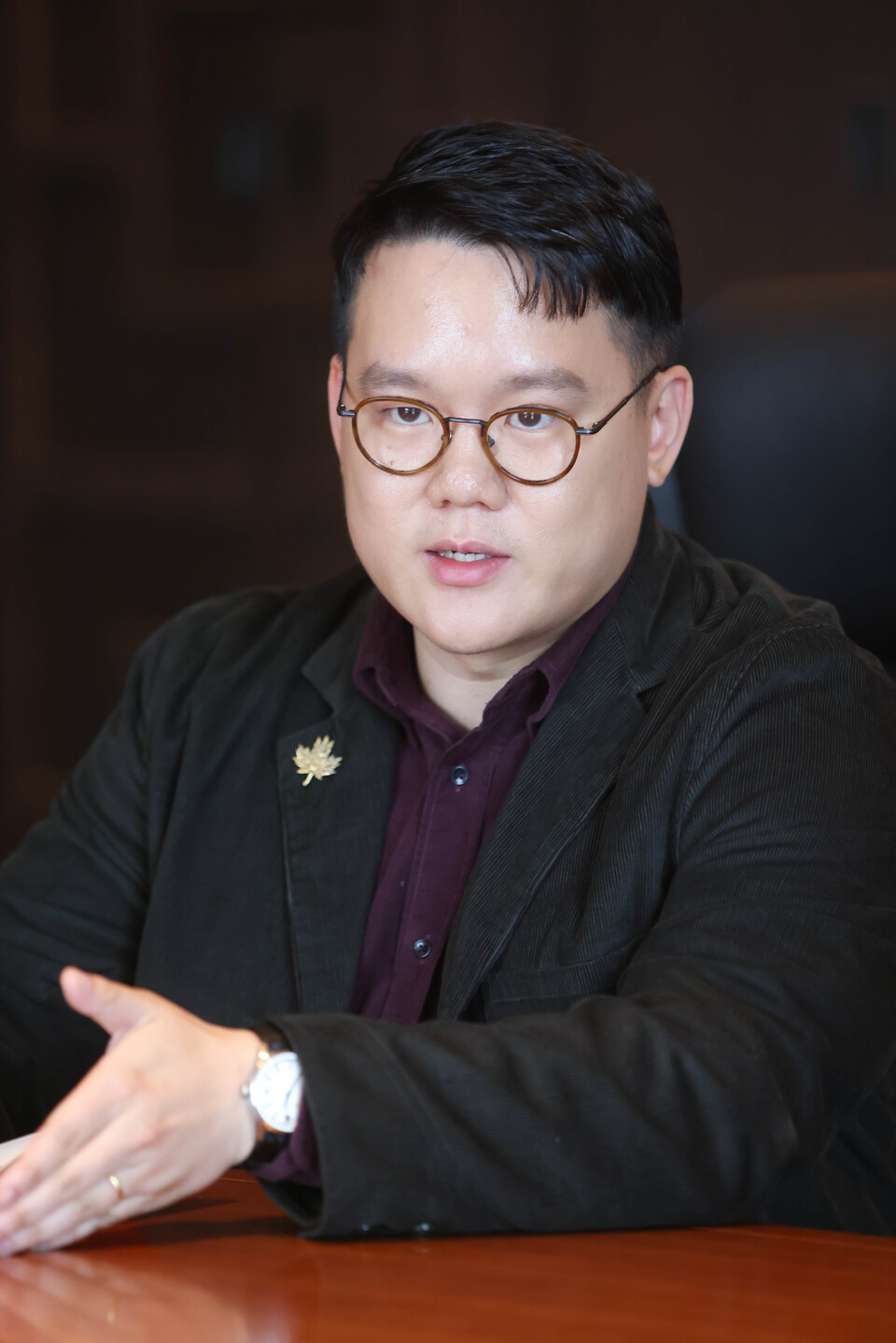 아이반 장 코히어 공동창업자가 30일 서울 영등포구 콘래드호텔에서 블로터와 인터뷰를 진행하고 있다. /사진=LG CNS 제공