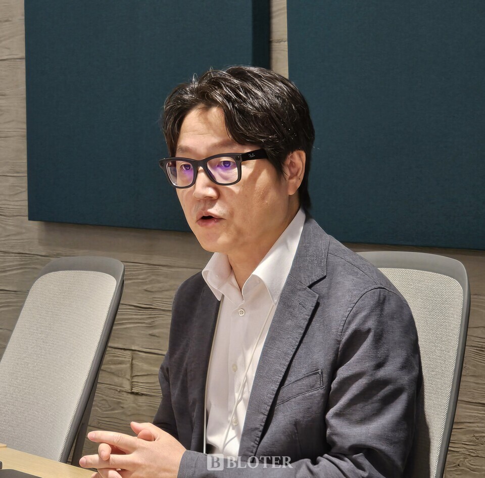 김범주 유니티 APAC애드보커시 리더가 이달 1일 서울 강남구 유니티테크놀로지스코리아에서 블로터와 인터뷰를 진행하고 있다. /사진=강준혁 기자