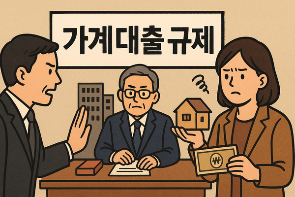 챗GPT가 가계대출 규제로 불만이 터지는 현장 상황을 구현했다. /이미지 제작=챗GPT