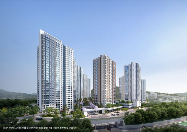 창원 메가시티 자이&위브 투시도 /사진 제공=두산건설