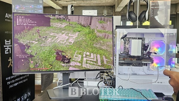 AMD 라이젠·라데온 기반 고성능 PC에서 플레이되는 붉은사막/사진=최이담 기자