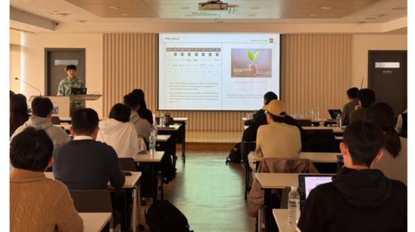 지난 29일 서울대학교 창업지원단과 알토스벤처스가 함께한 IR Meet Up 에서 안상일 파트너가 발표를 진행하고 있다. /사진=알토스벤처스)