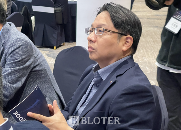 강주언 롯데바이오로직스 상무가 7일 인천 워커힐호텔에서 열린 ‘인공지능 바이오 컨퍼런스 2025’에 참석했다. /사진=주샛별 기자