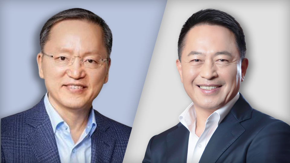 왼쪽부터 박학규 신임 사업지원실장 사장과 최윤호 사업지원실 전략팀장. /사진 제공=삼성전자