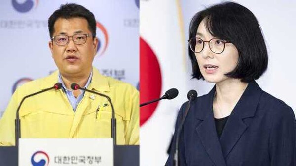 손영래 의료개혁추진단장(왼쪽)과 정경실 보건의료정책실장 / 사진 = 보건복지부 제공