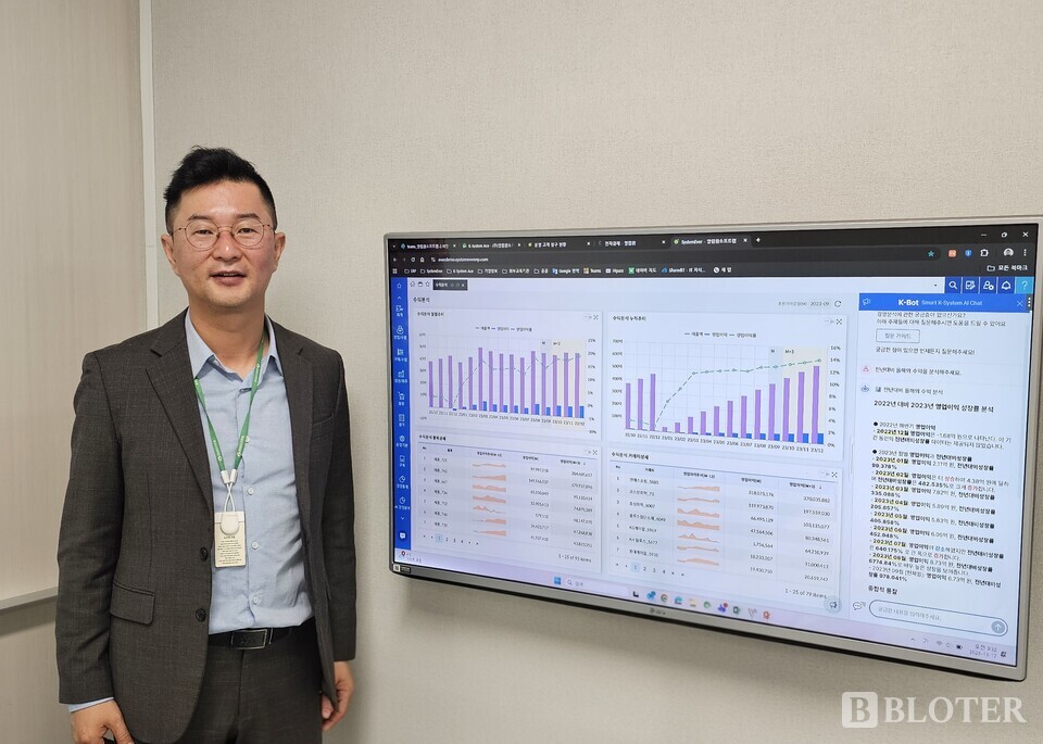 권기석 영림원소프트랩 국내클라우드사업부장이 이달 17일 서울 강서구 영림원소프트랩 본사에서 블로터와 만나 인터뷰를 진행했다. /사진=강준혁 기자