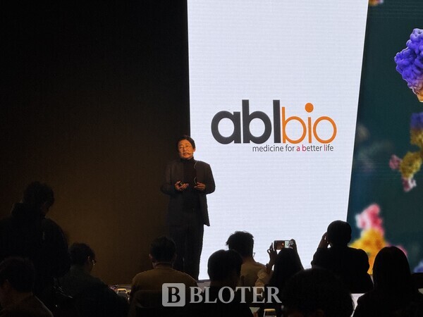 이상훈 에이비엘바이오 대표가 17일 서울 광화문 포시즌호텔에서 기업간담회를 개최했다. /사진 = 김나영 기자