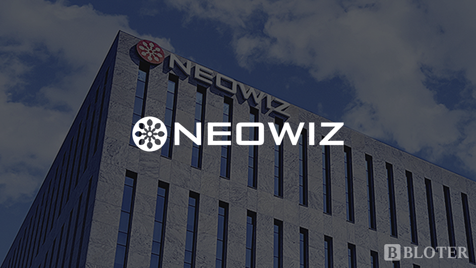 경기도 성남시에 위치한 네오위즈 판교타워와 회사 로고 / 이미지 제작=강준혁 기자