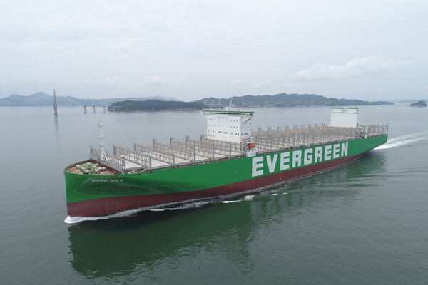 삼성중공업이 건조한 컨테이너운반선 모습 /사진 제공=삼성중공업