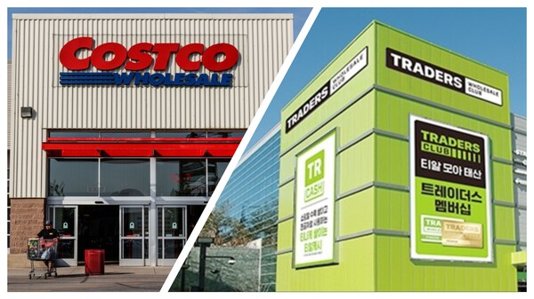 코스트코 코리아가 순이익을 초과하는 2500억원을 미국 본사에 배당하면서 논란이 커지는 가운데, 이마트 트레이더스가 빠른 성장세를 보여 국내 창고형 시장의 판도 변화가 주목된다. /사진 제공=각 사 