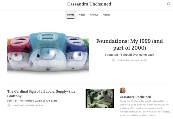 버리의 새 뉴스레터 /사진 제공=카산드라 언체인드 웹사이트